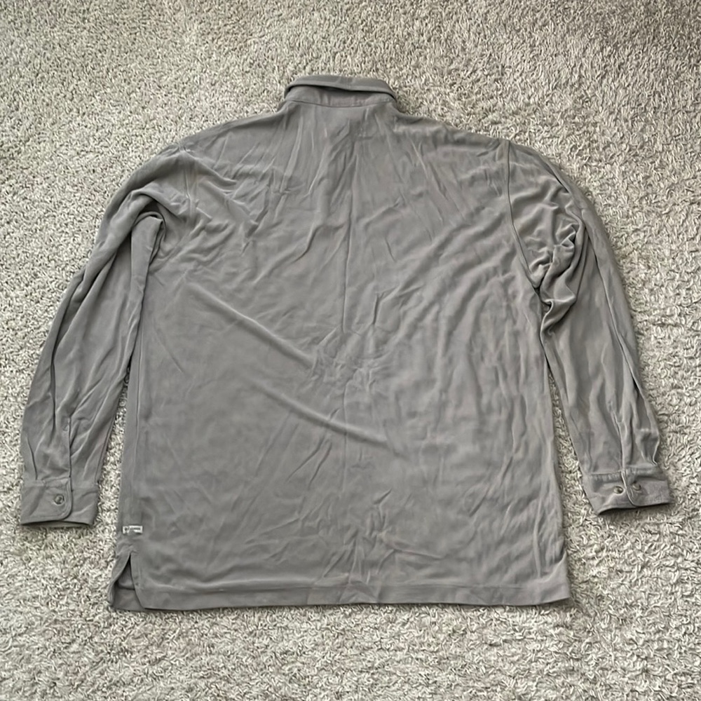 EUC Men’s Columbia XCO Stone Gray Long Sleeve Polo Shirt Size XXL - Picture 4 of 6